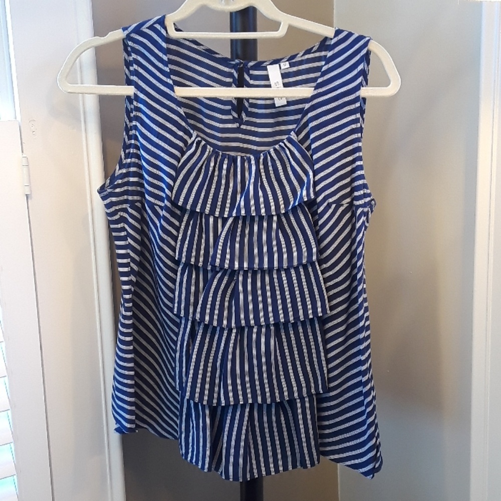 SINE Beautiful Ruffled striped Blouse
